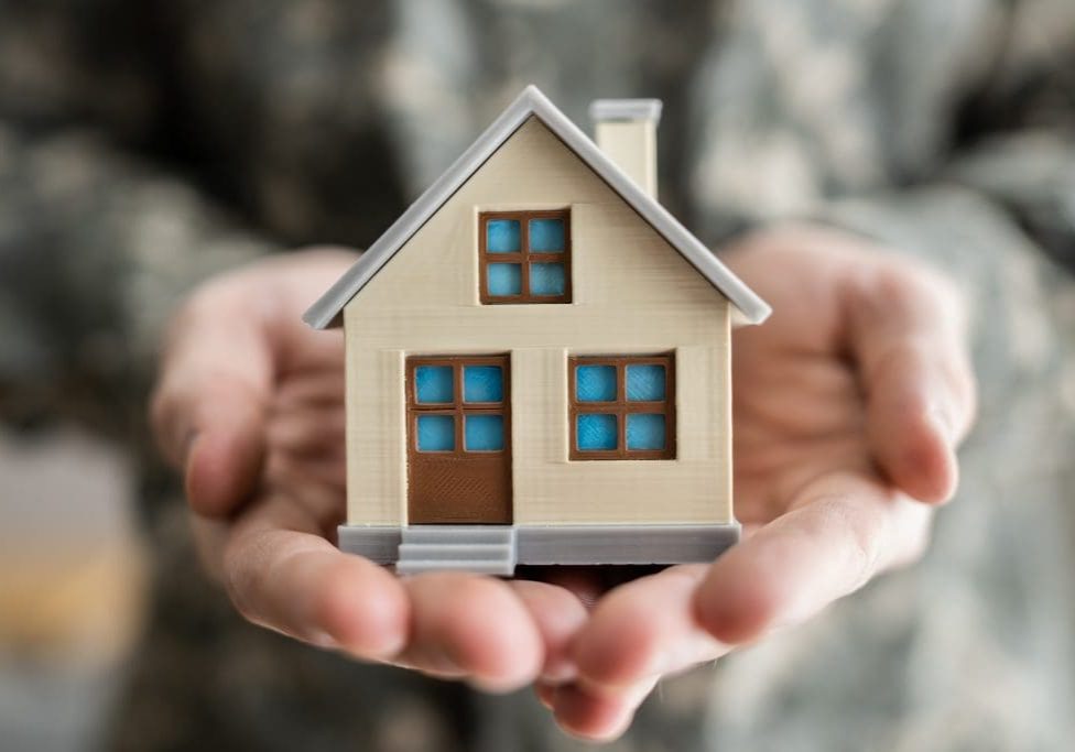 Military Army Man Military Army Man In Uniform Holding New House